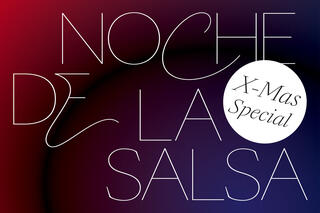 Noche de la Salsa Schriftzug mit Hinweis auf X-Mas Special